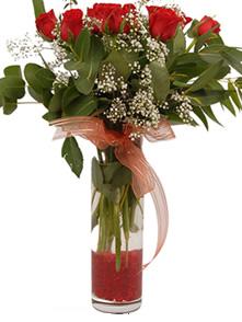 Ankara Ayaş çiçek satışı firma ürünümüz Hediye çiçek modeli 11 adet camda gül Ankara çiçek gönder firması şahane ürünümüz