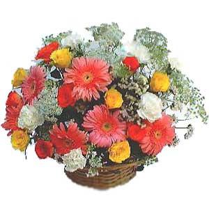 Ankara Ayaş Ostim çiçek gönder en çok satılan ürünümüz Karışık mevsim sepetlerinden çiçek tanzimi Ankara çiçek gönder firması şahane ürünümüz
