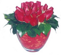 Ankara Ayaş çiçekçi satışı sitemizden Cam içinde 9 kırmızı gül Ankara çiçek gönder firması şahane ürünümüz