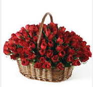 Ankara Ayaş cicek , cicekci 49 adet kırmızı gül çiçek sepeti
