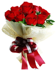 Görsel 12 adet kırmızı gül buketi Ankara online çiçek gönderme sipariş